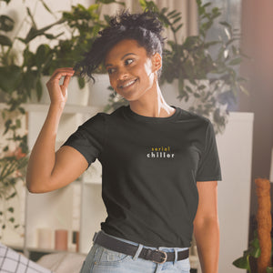 Unisex embroidered T-shirt, slogan embroidery