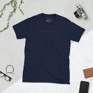 Unisex embroidered T-shirt, text embroidery
