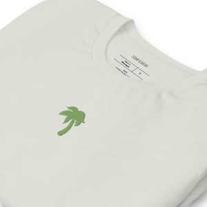 Unisex embroidered T-shirt, palm embroidery