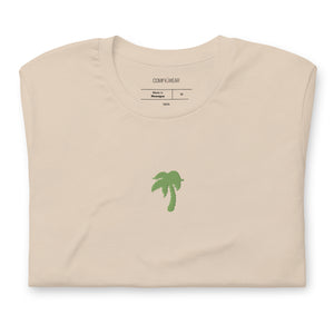 Unisex embroidered T-shirt, palm embroidery