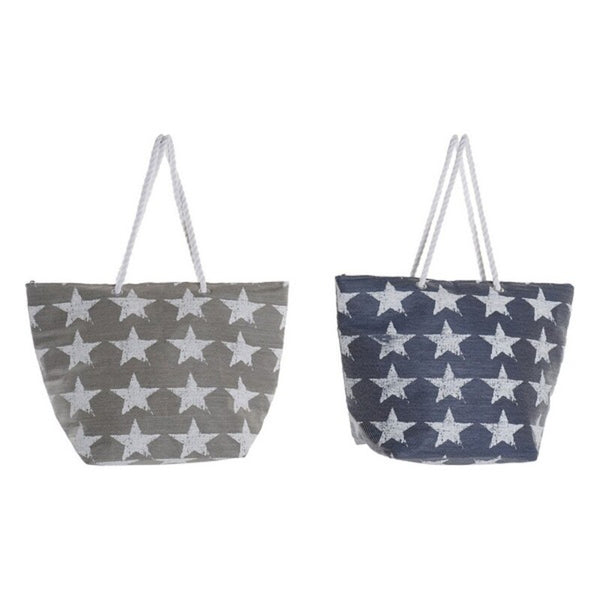 Load image into Gallery viewer, Tote Bag DKD Home Decor Stars Blue Grey (2 pcs)
