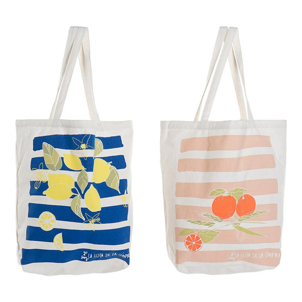 Load image into Gallery viewer, Tote Bag DKD Home Decor Multicolour Fruits (2 pcs)
