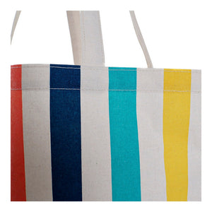 Tote Bag DKD Home Decor Stripes Multicolour Polyester Cotton